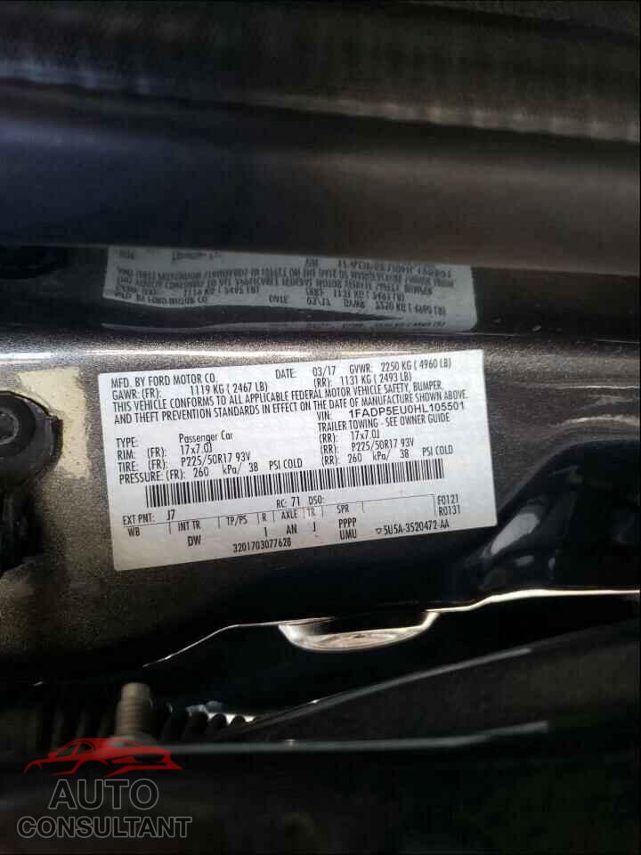 FORD CMAX 2017 - 1FADP5EU0HL105501