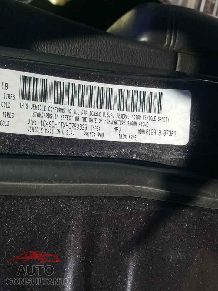 DODGE DURANGO 2017 - 1C4SDHFTXHC790933