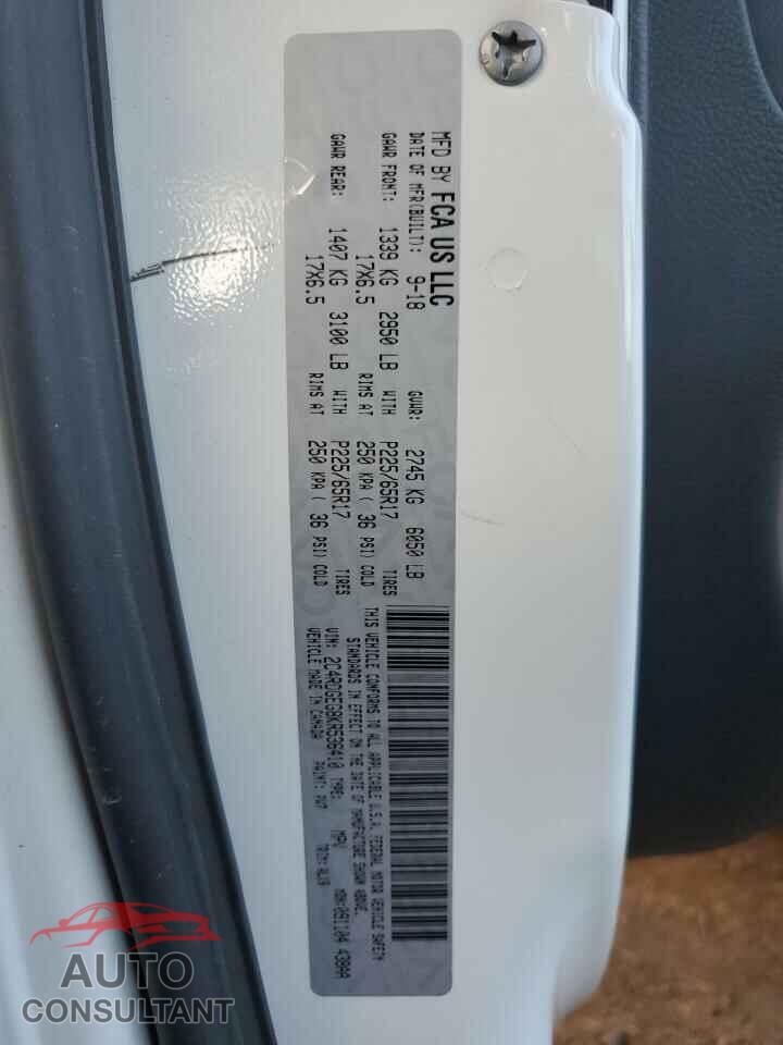 DODGE CARAVAN 2019 - 2C4RDGEG8KR536410