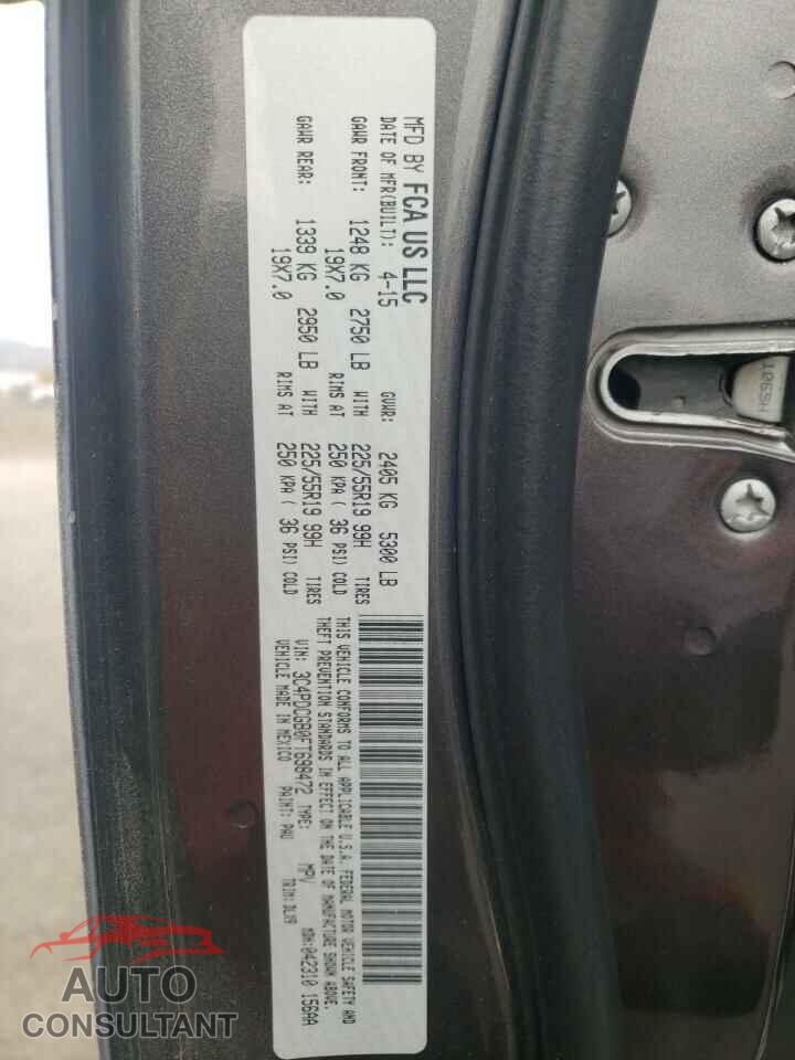 DODGE JOURNEY 2015 - 3C4PDCGB0FT698472