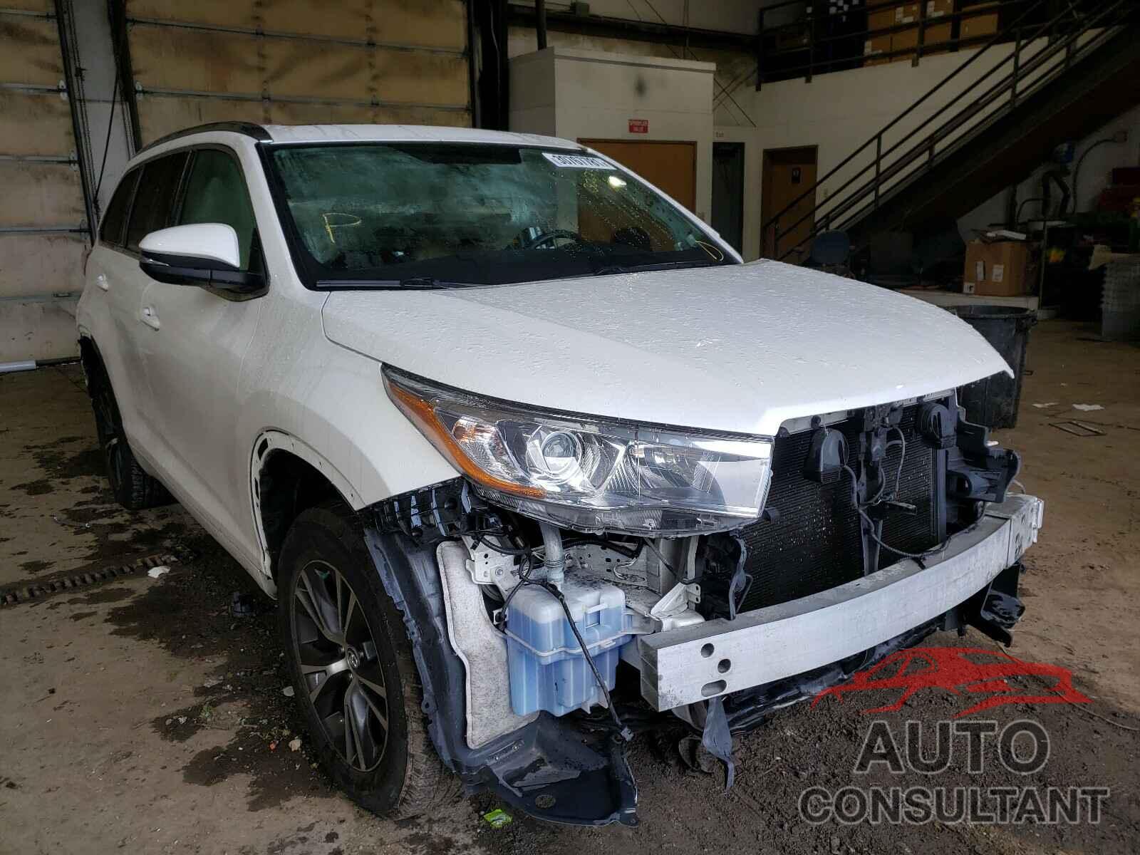TOYOTA HIGHLANDER 2016 - 5TDJKRFH5GS500727