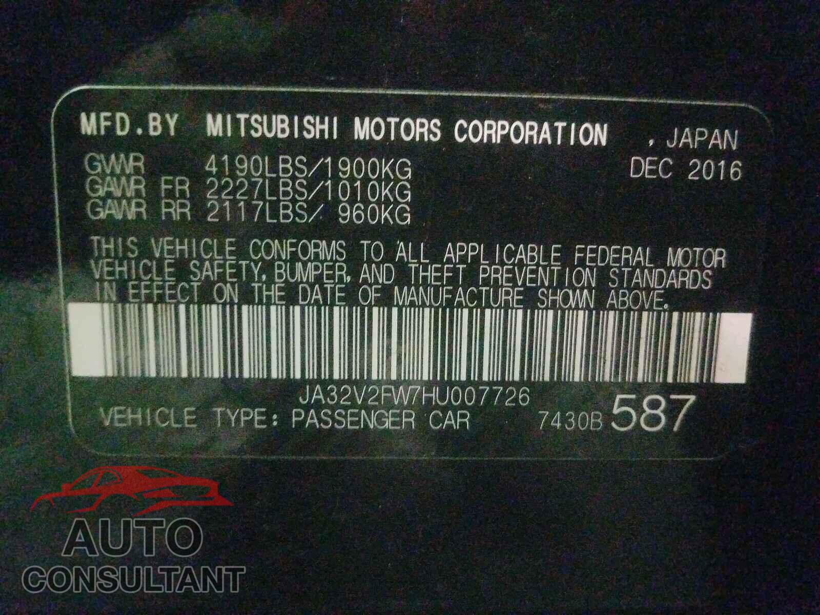 MITSUBISHI LANCER 2017 - JA32V2FW7HU007726