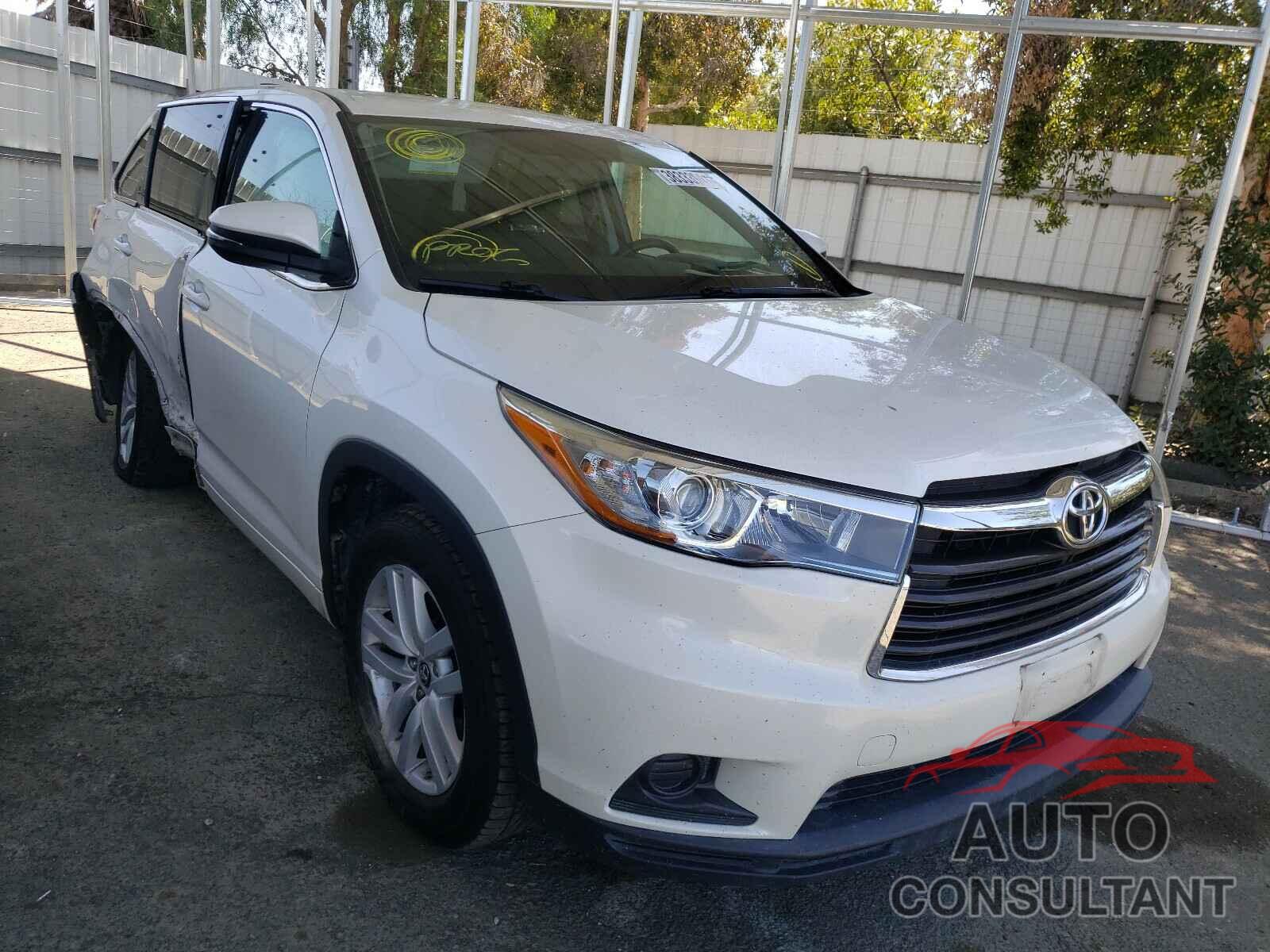 TOYOTA HIGHLANDER 2016 - 5TDZARFH7GS017763