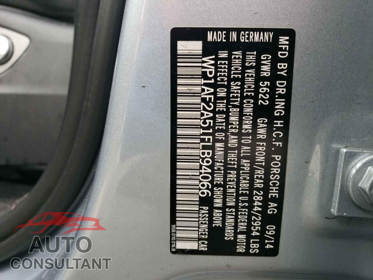 PORSCHE MACAN 2015 - WP1AF2A51FLB94066