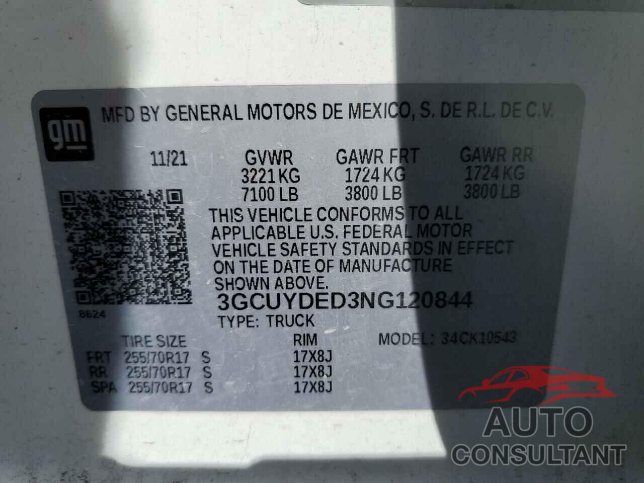 CHEVROLET ALL Models 2022 - 3GCUYDED3NG120844