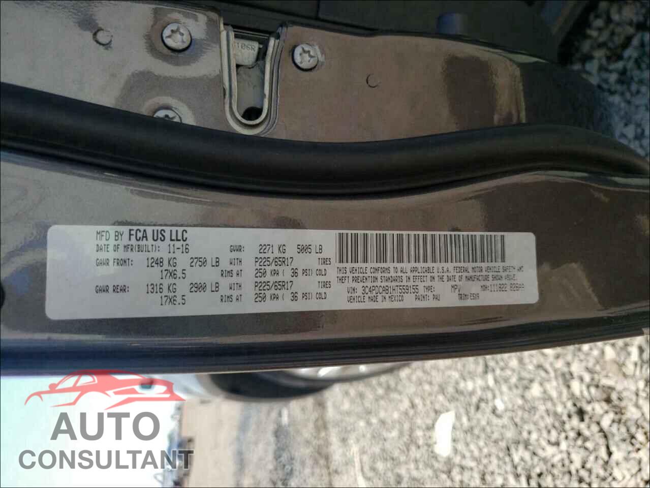 DODGE JOURNEY 2017 - 3C4PDCAB1HT559155