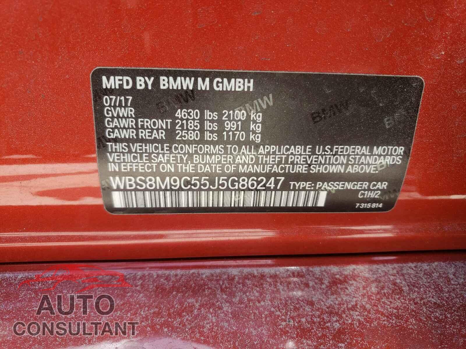 BMW M3 2018 - WBS8M9C55J5G86247