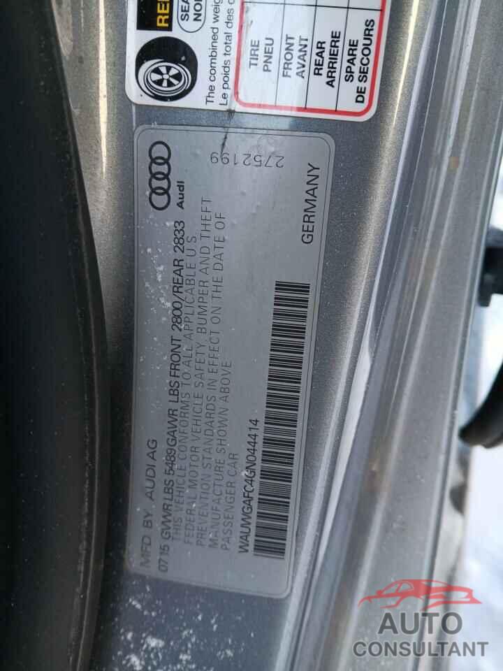 AUDI A7 2016 - WAUWGAFC4GN044414