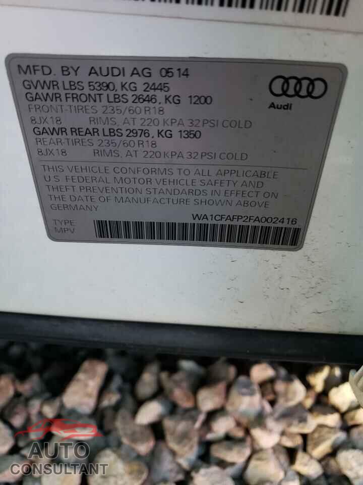 AUDI Q5 2015 - WA1CFAFP2FA002416