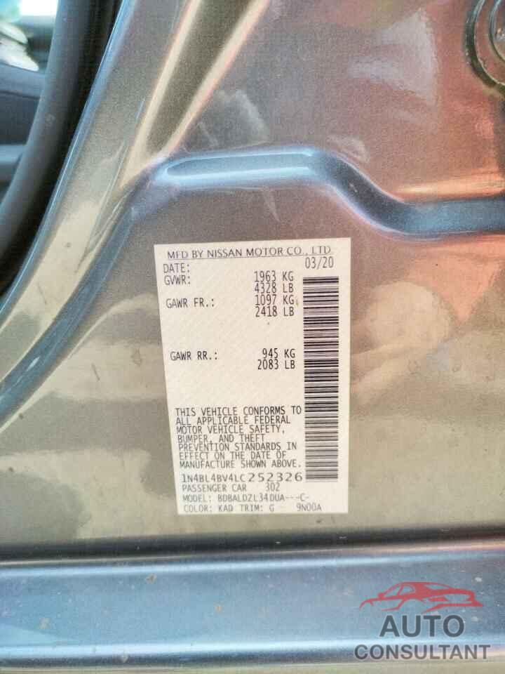 NISSAN ALTIMA 2020 - 1N4BL4BV4LC252326