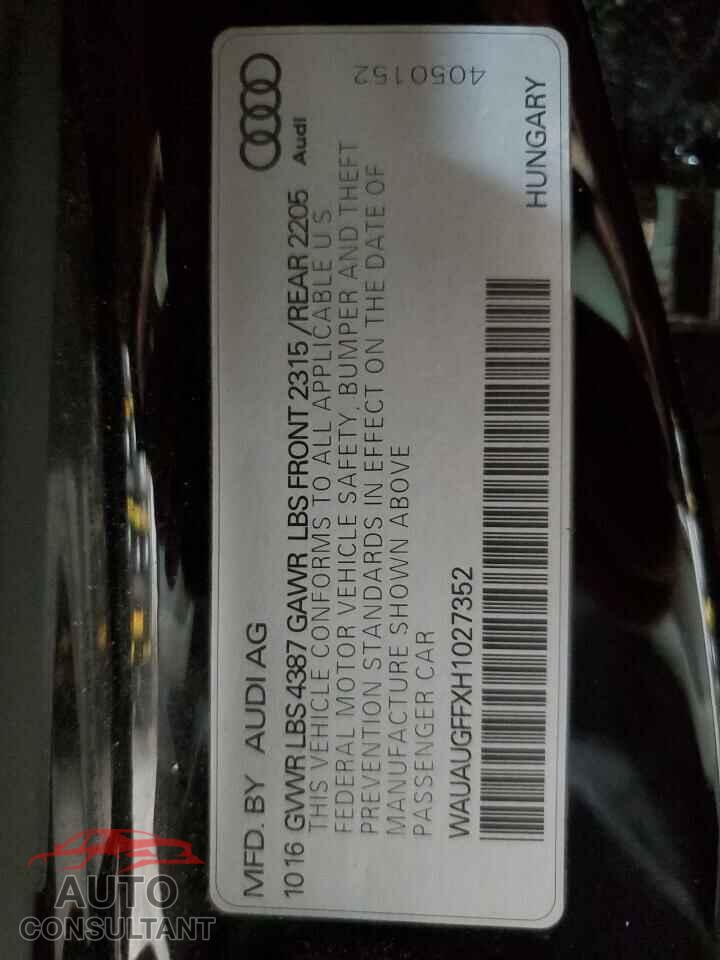 AUDI A3 2017 - WAUAUGFFXH1027352