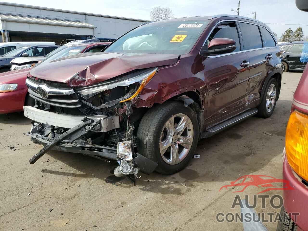 TOYOTA HIGHLANDER 2015 - 5TDDKRFH8FS074186