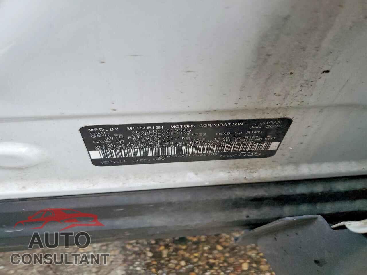 MITSUBISHI ECLIPSE 2020 - JA4AS3AA5LZ036980
