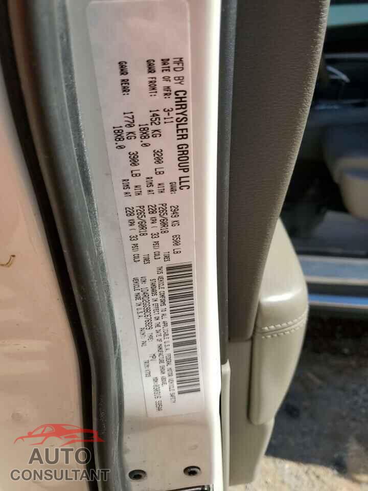 DODGE DURANGO 2011 - 1D4RD2GG9BC676929