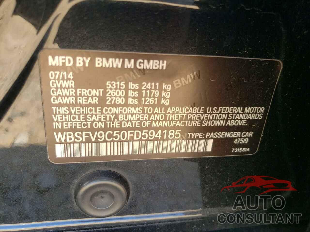 BMW M5 2015 - WBSFV9C50FD594185