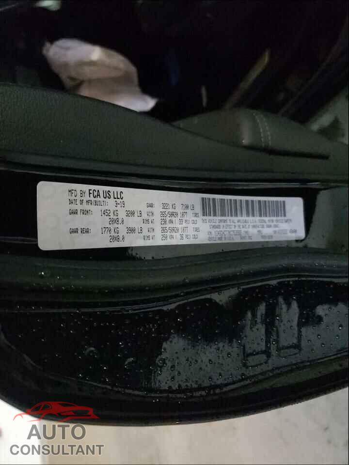 DODGE DURANGO 2019 - 1C4SDHCT7KC753592