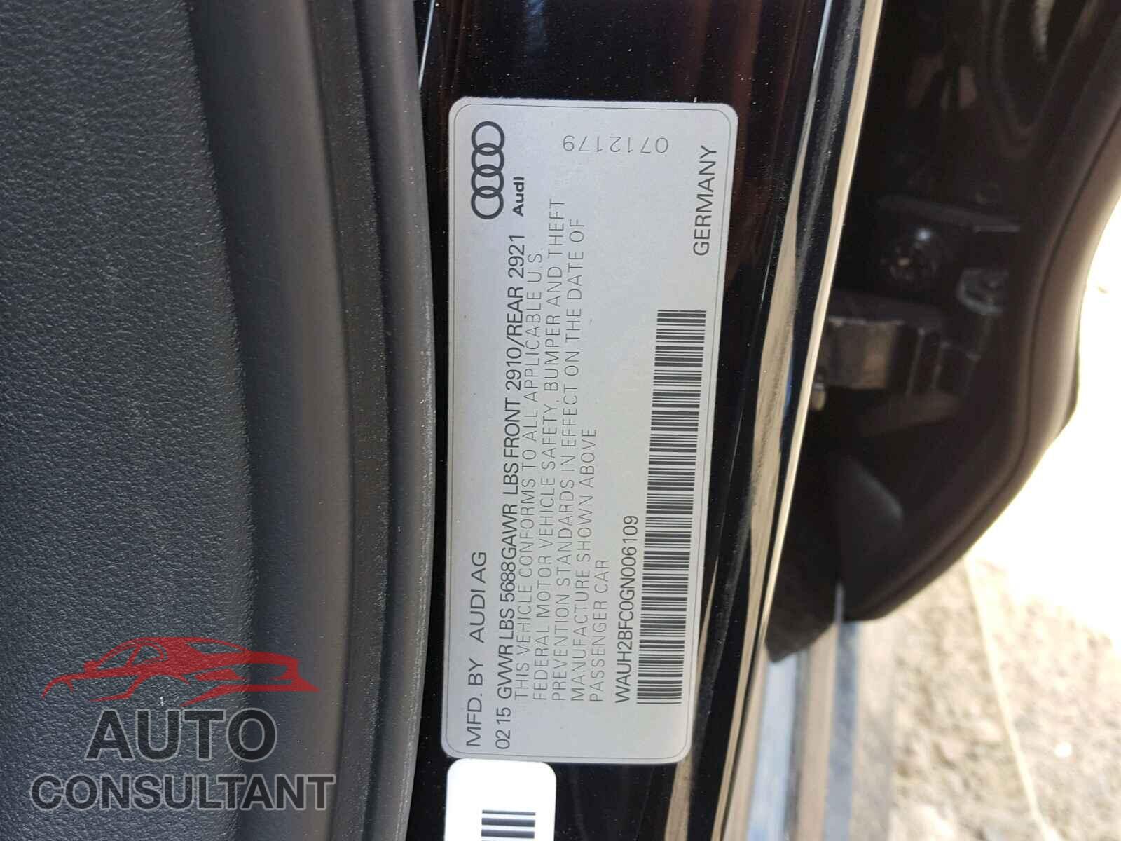 AUDI S6/RS6 2016 - WAUH2BFC0GN006109