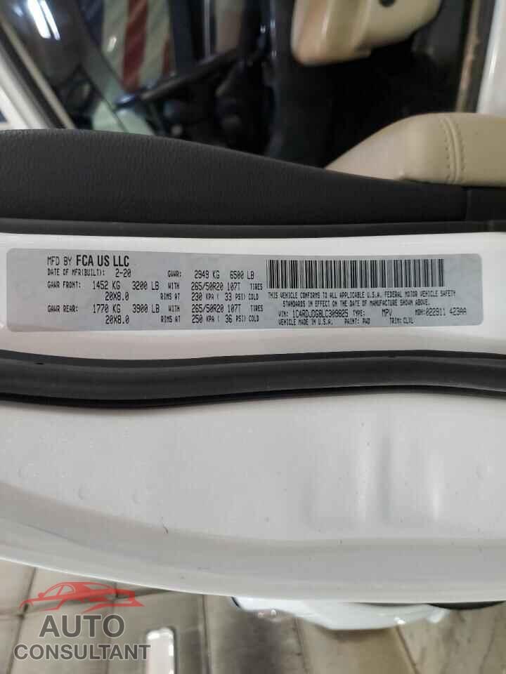 DODGE DURANGO 2020 - 1C4RDJDG8LC309825
