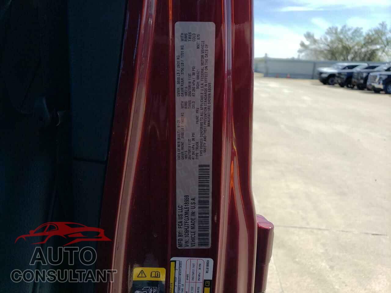 JEEP GLADIATOR 2021 - 1C6HJTFGXML618959