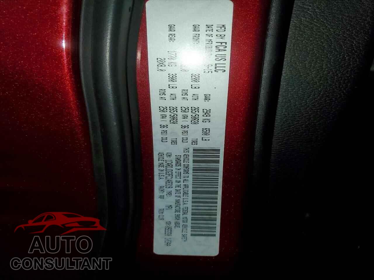 DODGE DURANGO 2015 - 1C4RDJDG3FC148319