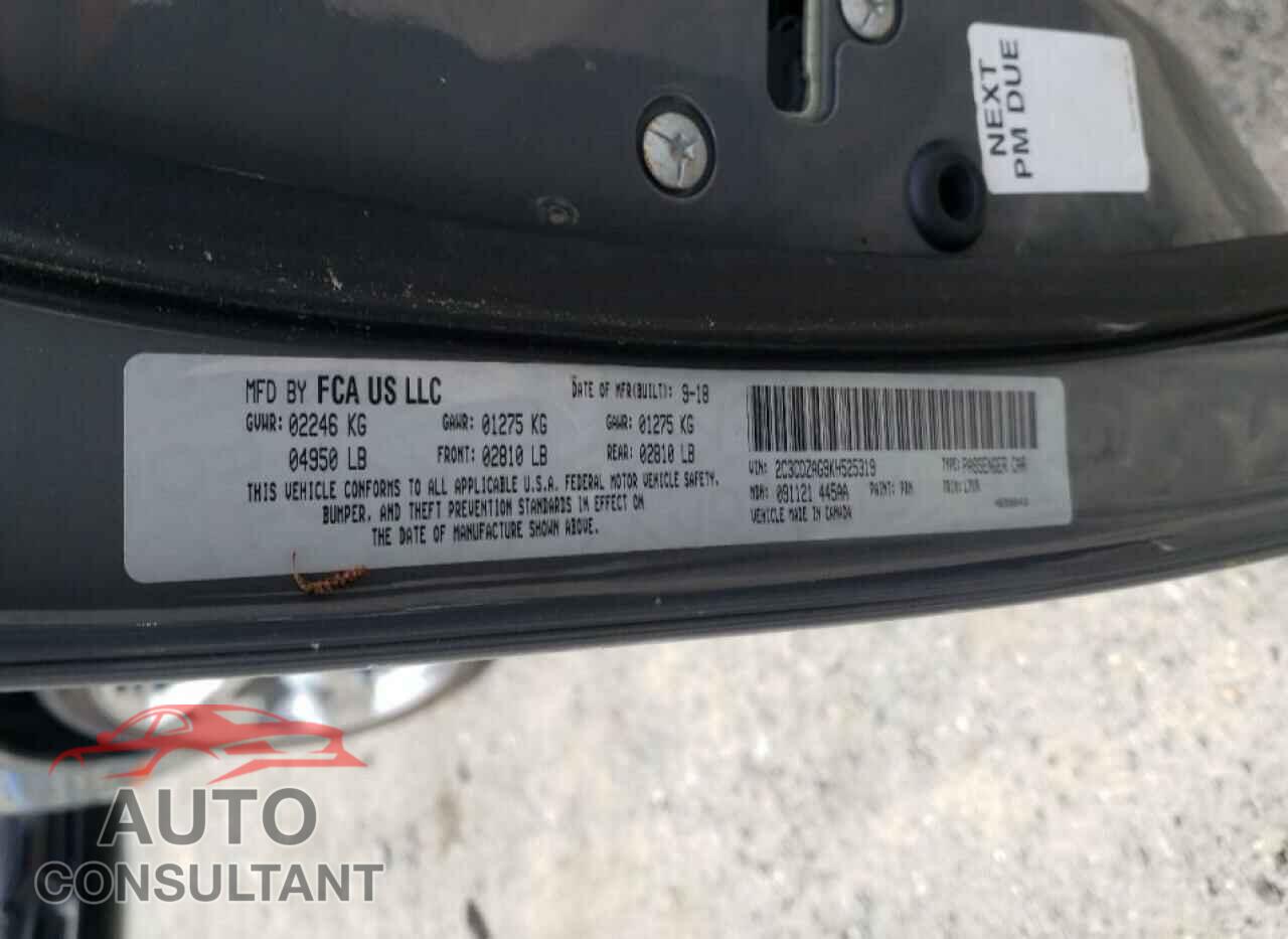 DODGE CHALLENGER 2019 - 2C3CDZAG9KH525319