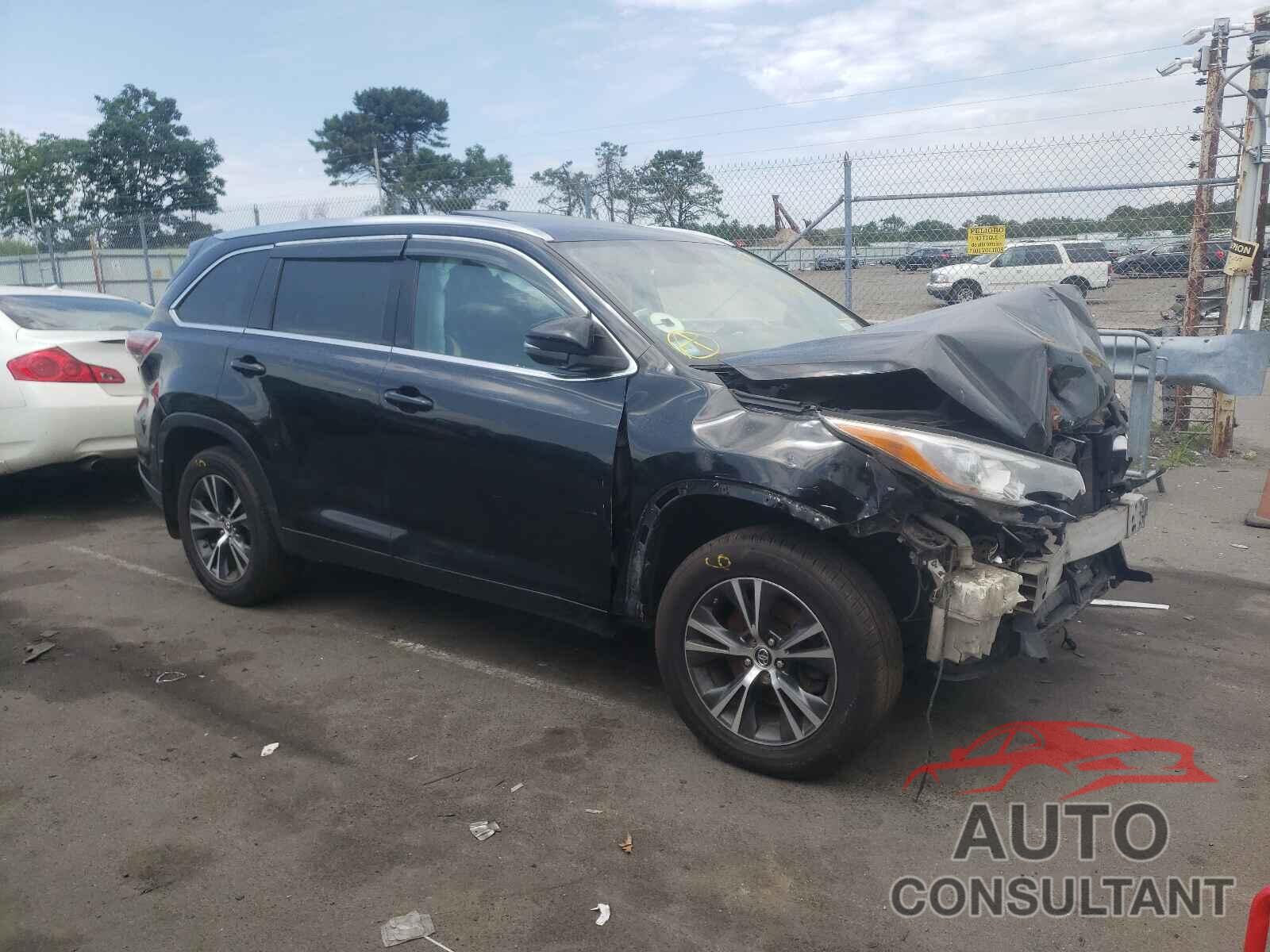 TOYOTA HIGHLANDER 2016 - 5TDJKRFH9GS249114