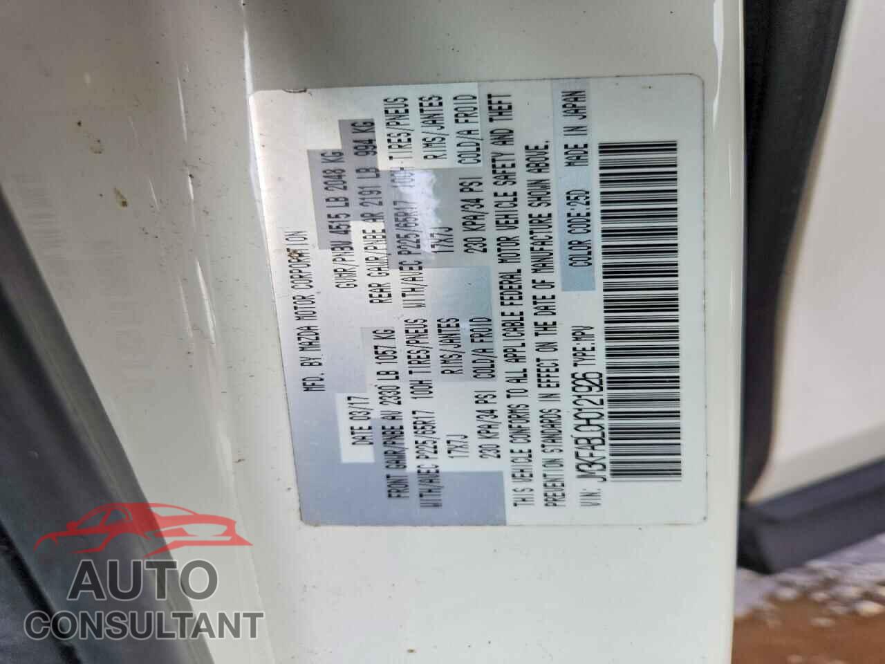MAZDA CX-5 2017 - JM3KFABL0H0121926