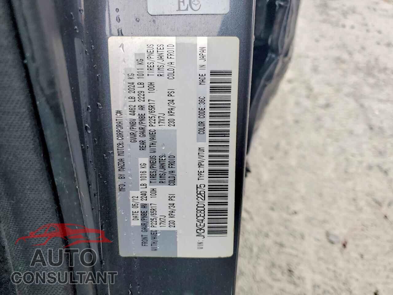 MAZDA CX-5 2013 - JM3KE4CE8D0122675