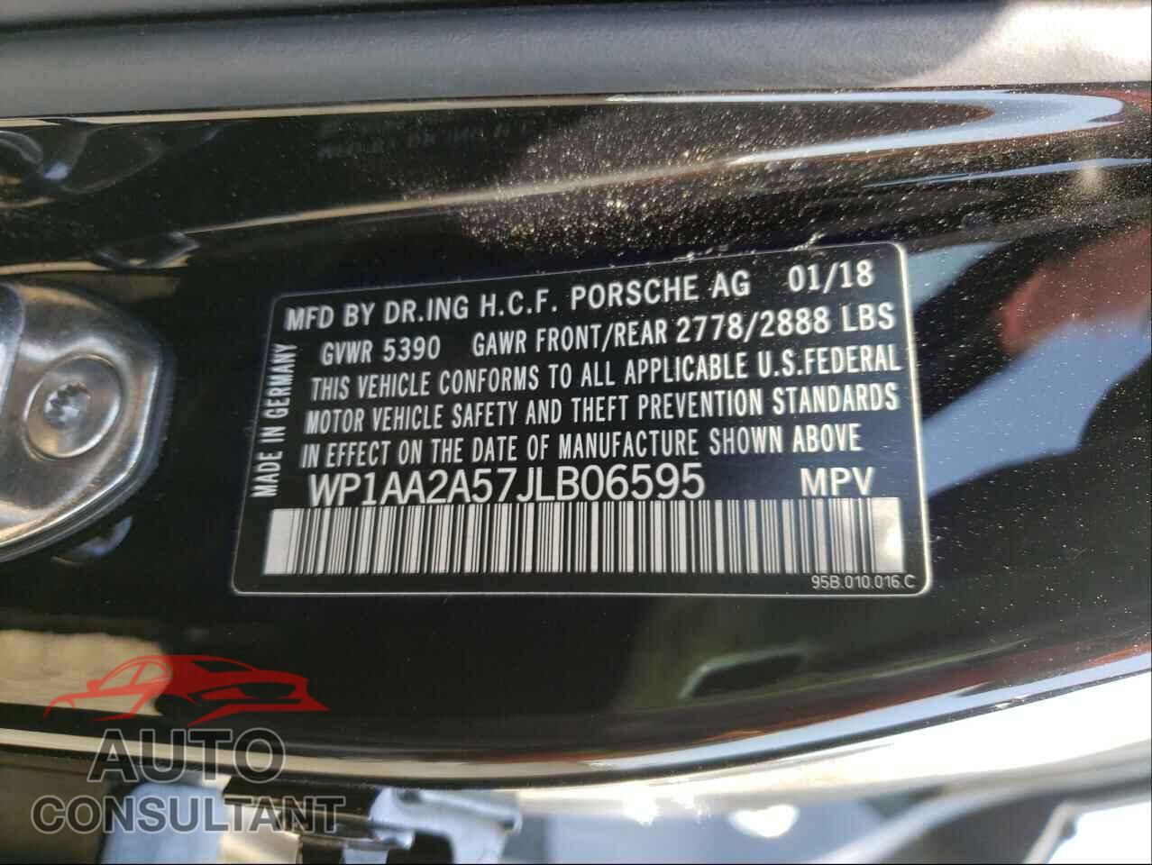 PORSCHE MACAN 2018 - WP1AA2A57JLB06595