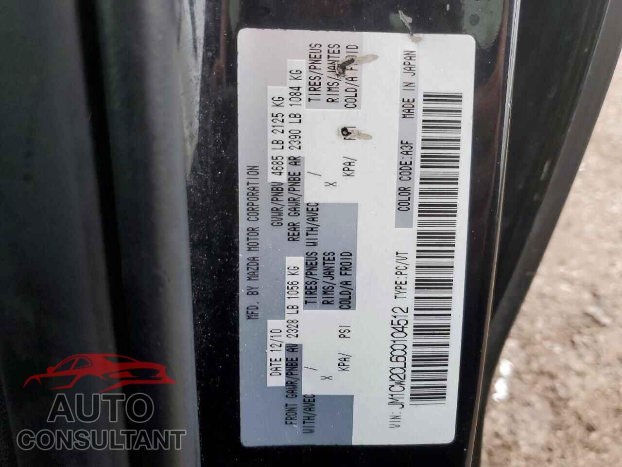 MAZDA 5 2012 - JM1CW2CL6C0104512