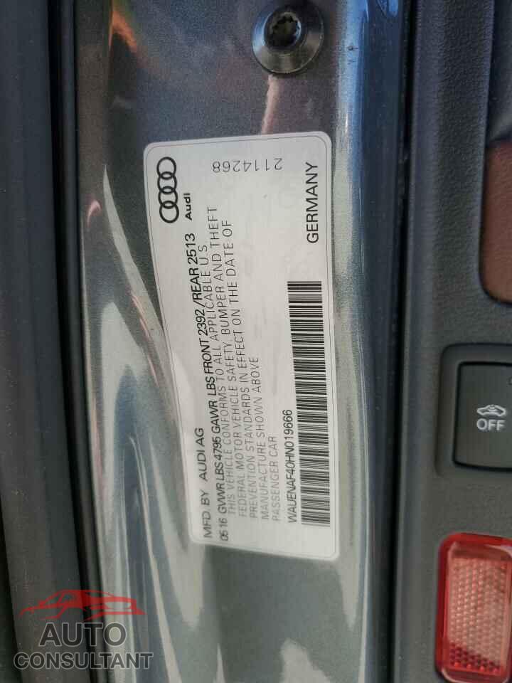 AUDI A4 2017 - WAUENAF40HN019666