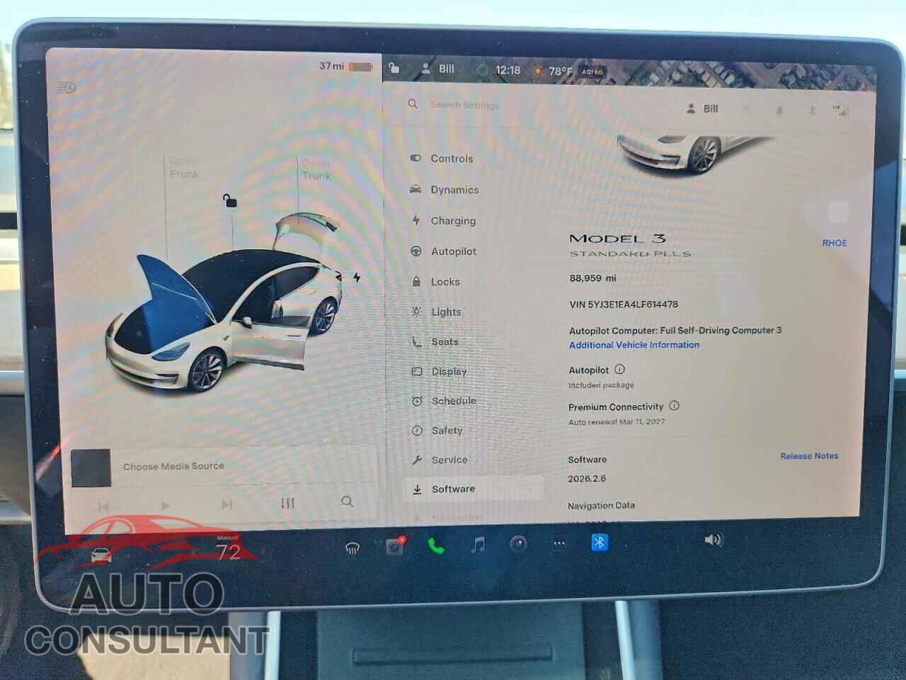 TESLA MODEL 3 2020 - 5YJ3E1EA4LF614478