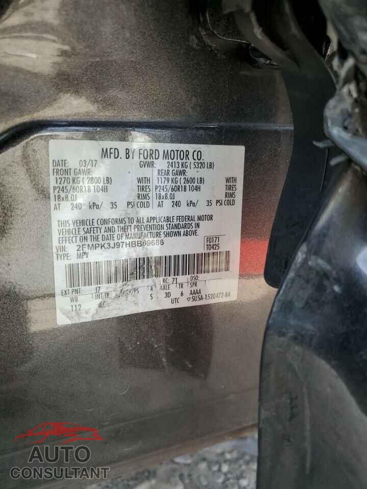 FORD EDGE 2017 - 2FMPK3J97HBB69686