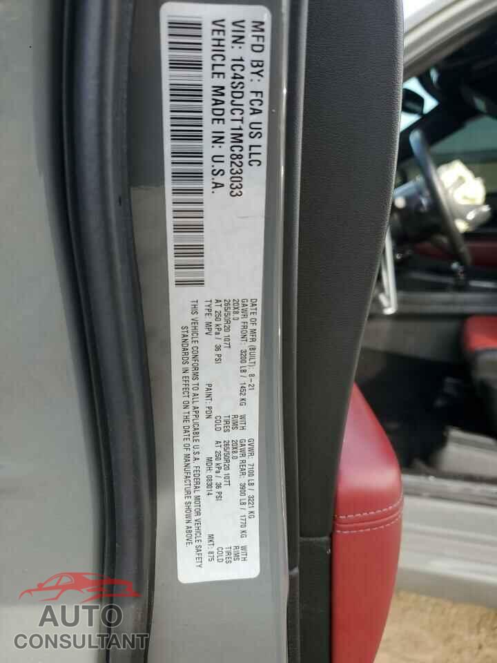DODGE DURANGO 2021 - 1C4SDJCT1MC823033