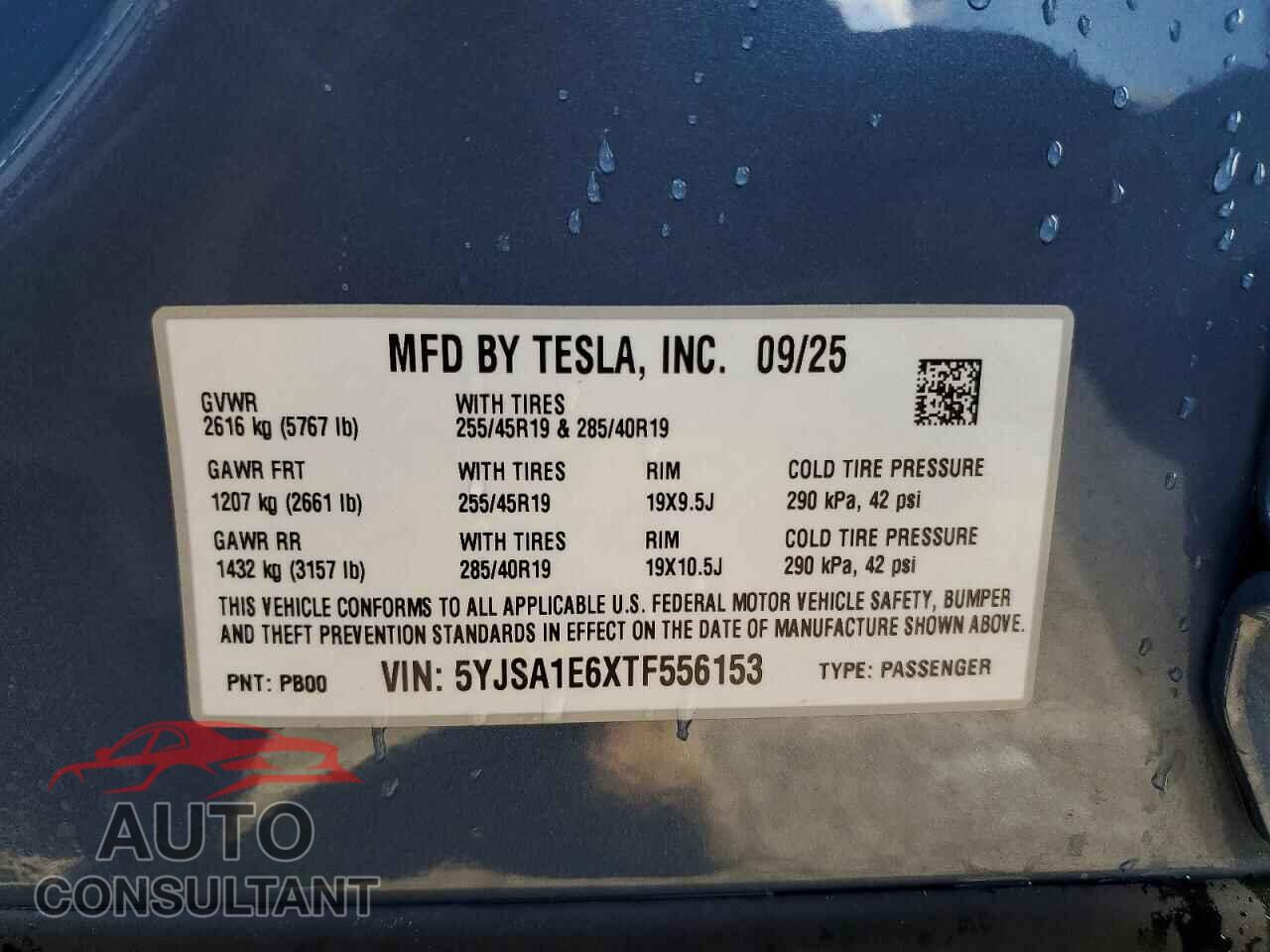 TESLA MODEL S 2026 - 5YJSA1E6XTF556153