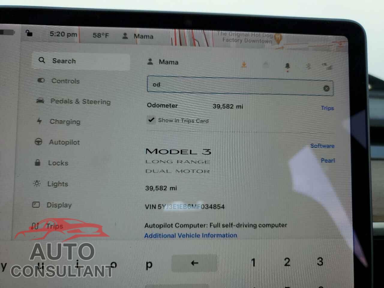 TESLA MODEL 3 2021 - 5YJ3E1EB6MF034854