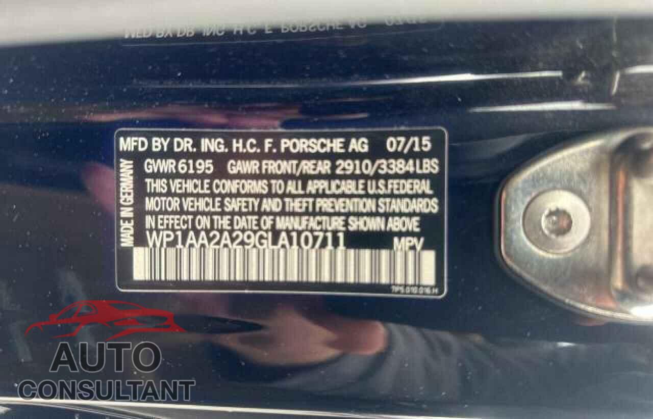 PORSCHE CAYENNE 2016 - WP1AA2A29GLA10711