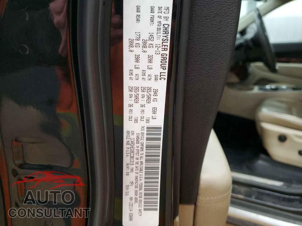 DODGE DURANGO 2014 - 1C4RDHEG9EC381319