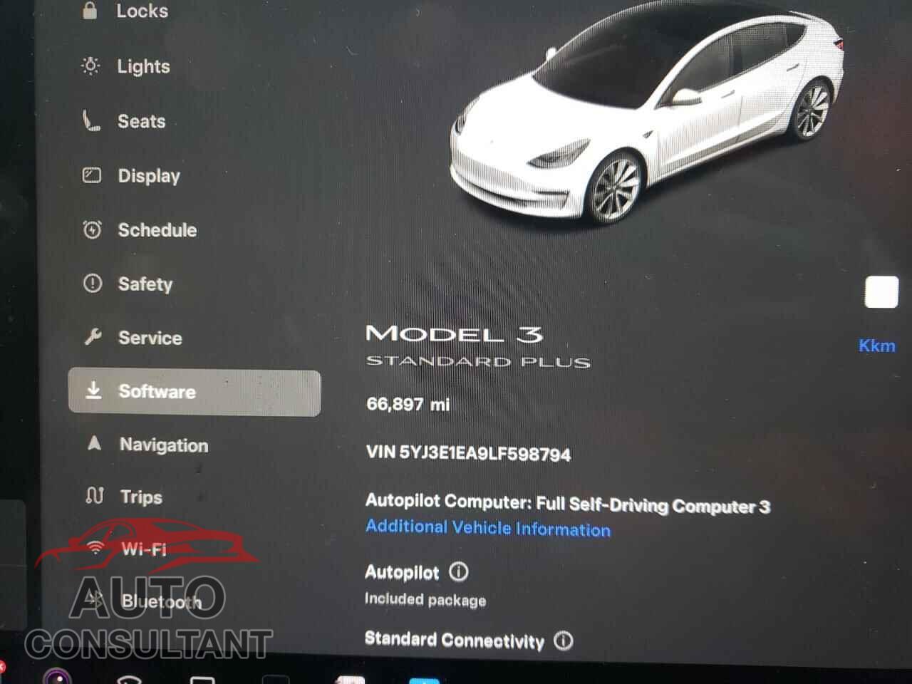 TESLA MODEL 3 2020 - 5YJ3E1EA9LF598794