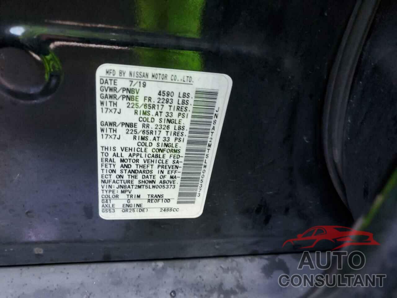 NISSAN ROGUE 2020 - JN8AT2MT5LW005373
