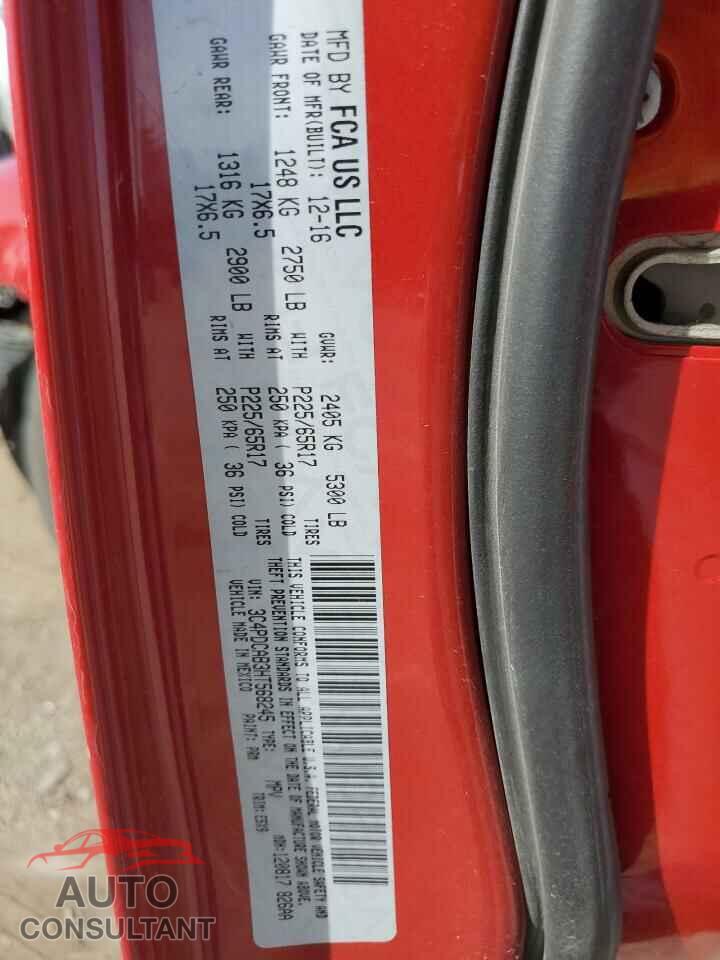 DODGE JOURNEY 2017 - 3C4PDCAB3HT568245