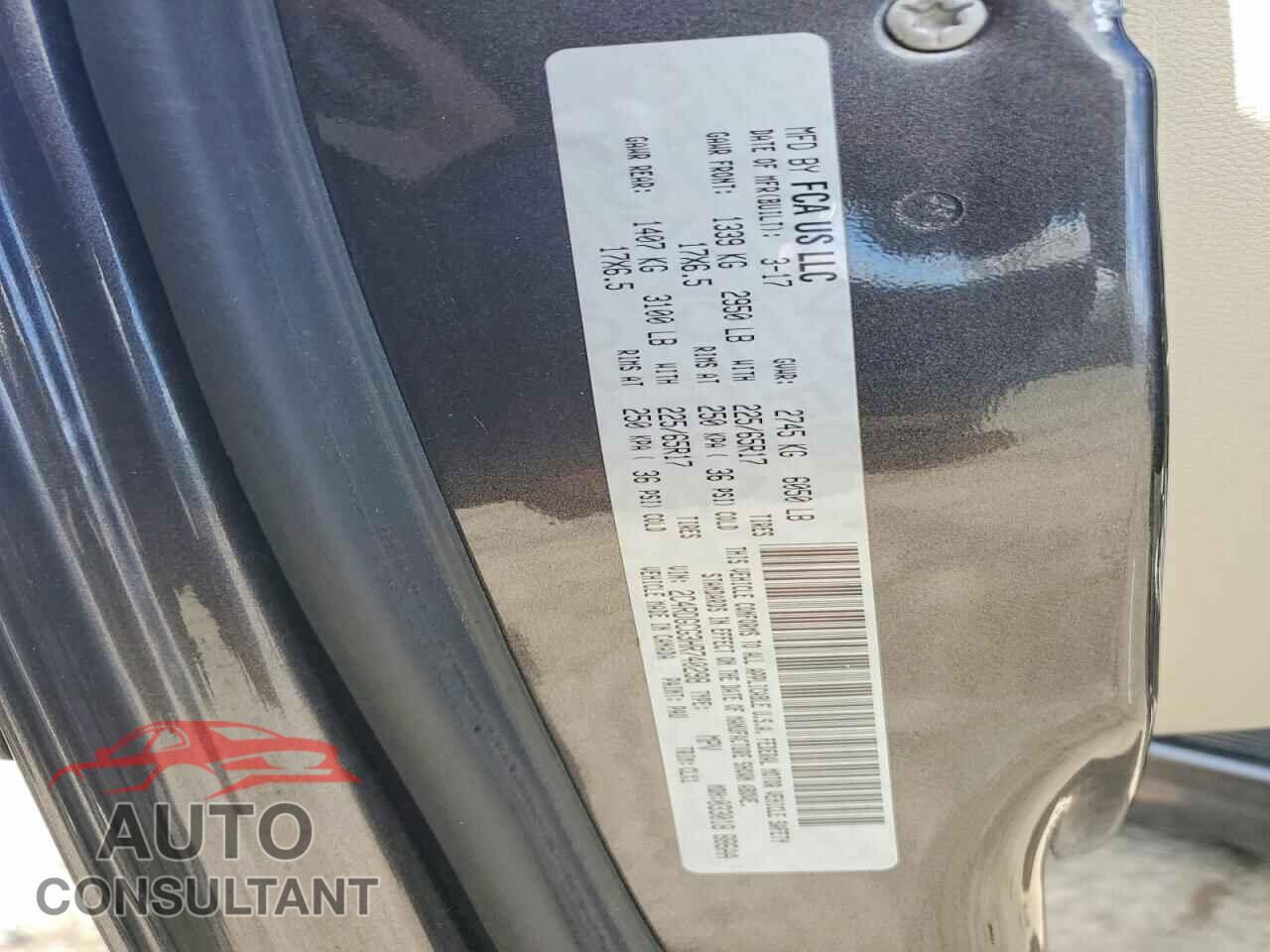 DODGE CARAVAN 2017 - 2C4RDGCG3HR740298