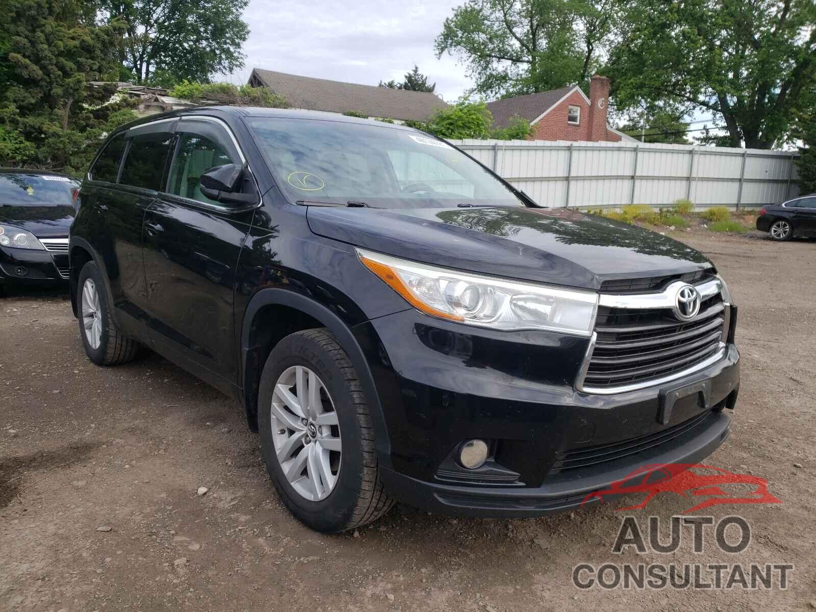 TOYOTA HIGHLANDER 2016 - 5TDBKRFH1GS230481