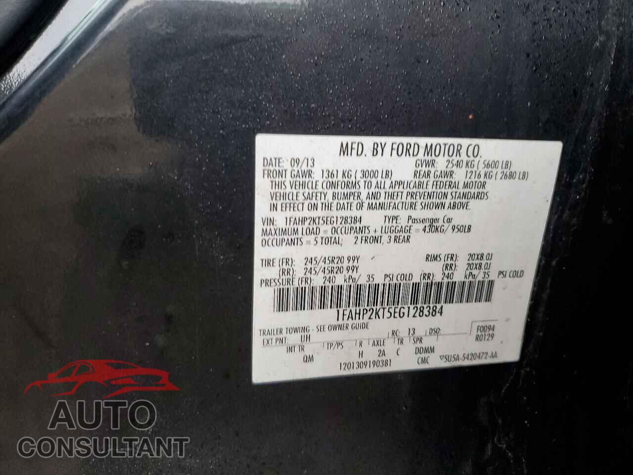 FORD TAURUS 2014 - 1FAHP2KT5EG128384