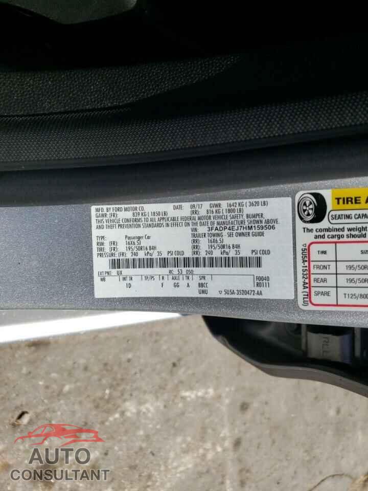 FORD FIESTA 2017 - 3FADP4EJ7HM159506