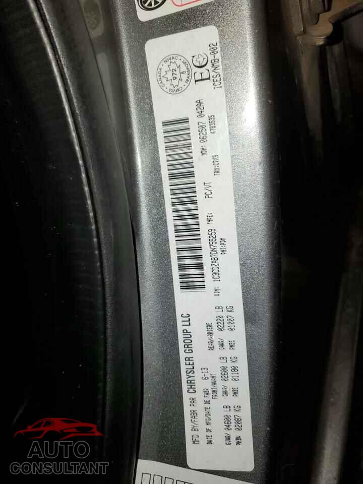 DODGE AVENGER 2013 - 1C3CDZAB7DN755259