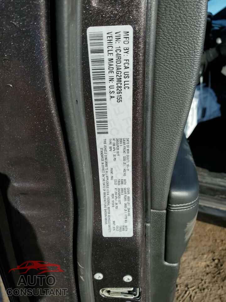 DODGE DURANGO 2021 - 1C4RDJAG2MC826155