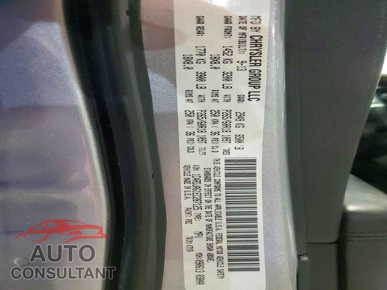 DODGE DURANGO 2014 - 1C4RDJAG1EC287125