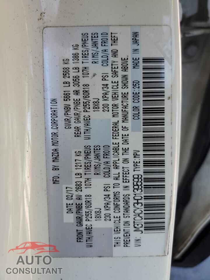 MAZDA CX-9 2017 - JM3TCACY3H0139599