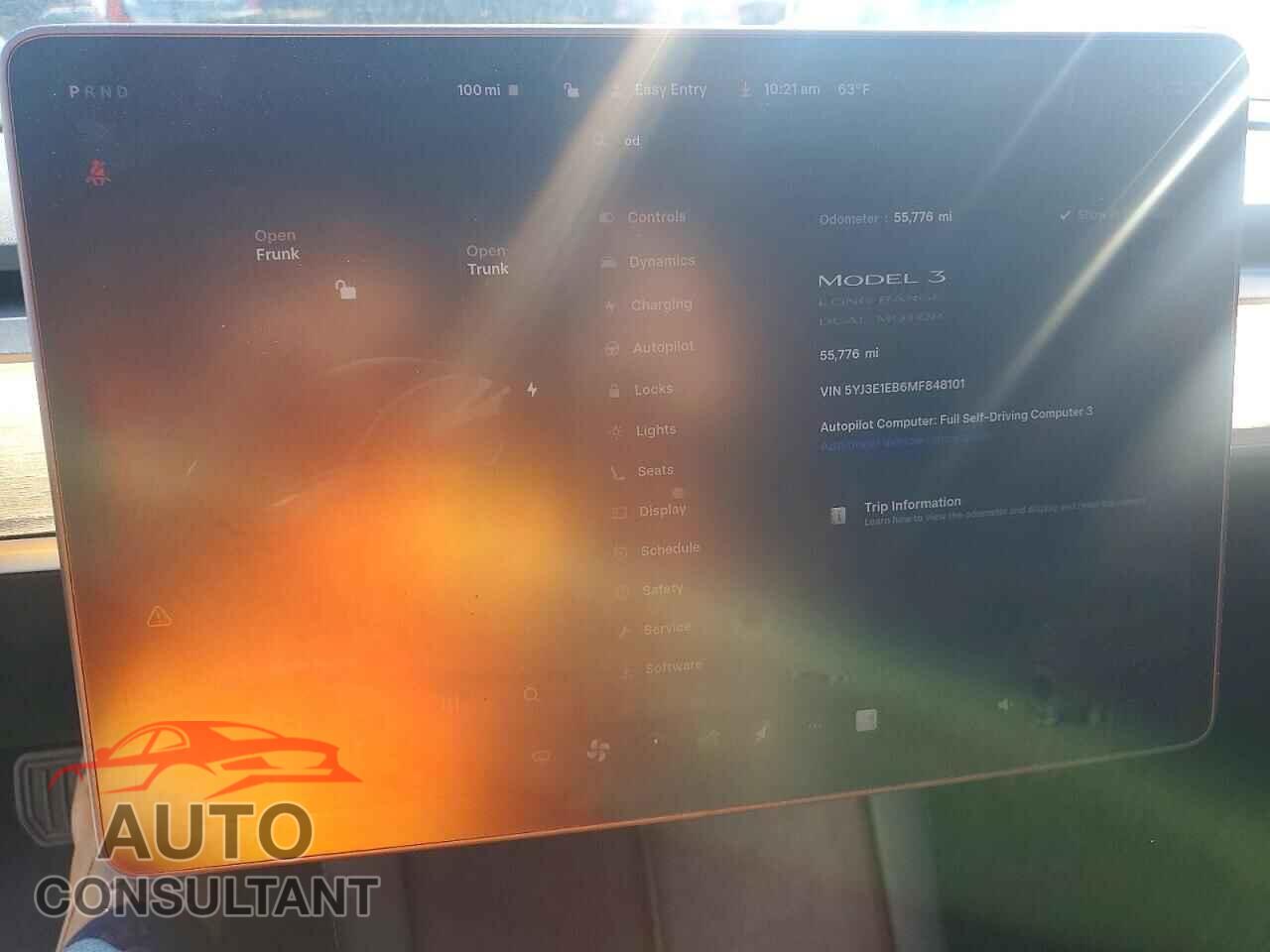 TESLA MODEL 3 2021 - 5YJ3E1EB6MF848101